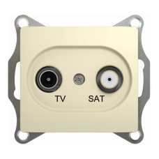 GLOSSA TV-SAT РОЗЕТКА оконечная 1DB, механизм, БЕЖЕВЫЙ