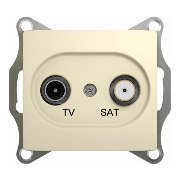GLOSSA TV-SAT РОЗЕТКА оконечная 1DB, механизм, БЕЖЕВЫЙ