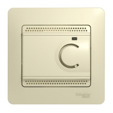 GLOSSA ТЕРМОСТАТ электрон.теплого пола с датчиком,от+5до+50°C,16A,в сборе, БЕЖЕВЫЙ