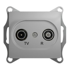 GLOSSA TV-R РОЗЕТКА оконечная 1DB, механизм, АЛЮМИНИЙ