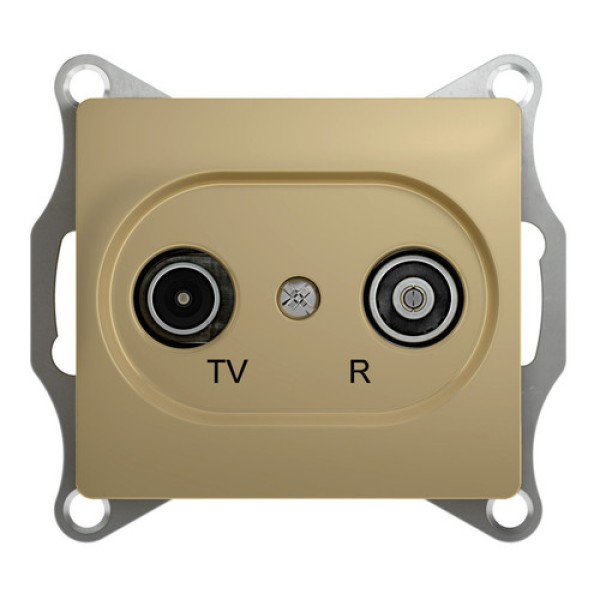 GLOSSA TV-R РОЗЕТКА проходная 4DB, механизм, ТИТАН