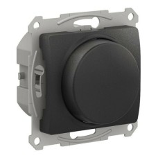 GLOSSA СВЕТОРЕГУЛЯТОР (диммер) повор-нажим, LED, RC, 400Вт, мех., АНТРАЦИТ
