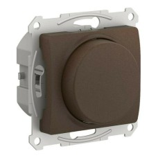 GLOSSA СВЕТОРЕГУЛЯТОР (диммер) повор-нажим, LED, RC, 400Вт, мех., ШОКОЛАД
