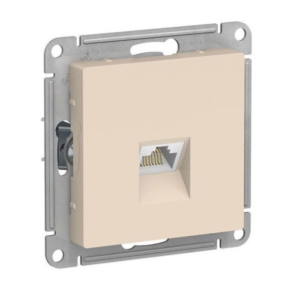 ATLASDESIGN РОЗЕТКА компьютерная RJ45, кат. 6A, механизм, БЕЖЕВЫЙ
