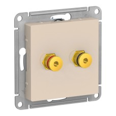 ALASDESIGN АУДИОРОЗЕТКА двухместная, БЕЖЕВЫЙ