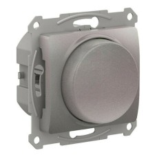 GLOSSA СВЕТОРЕГУЛЯТОР (диммер) повор-нажим, LED, RC, 400Вт, мех., ПЛАТИНА
