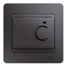 Термостат теплого пола с датчиком,от+5до+50°C,10A, ГРАФИТ Schneider Electric GLOSSA