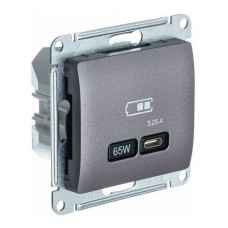 GLOSSA USB РОЗЕТКА тип-C 65W высокоскор.заряд. QC, PD, механизм, СИРЕН.ТУМАН