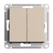 ATLASDESIGN  двухклавишный перекрестный переключатель, цвет песочный