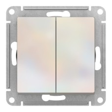 ATLASDESIGN  двухклавишный перекрестный переключатель, цвет жемчуг