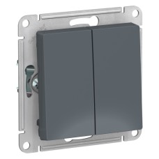 ATLASDESIGN  двухклавишный перекрестный переключатель, цвет грифель