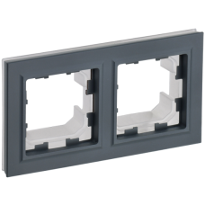 BRITE Рамка 2-местная IP44 РУ-2-БрГ-44 графит IEK