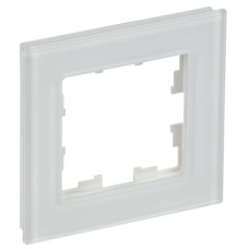 BRITE Рамка 1-местная РУ-1-2-Бр стекло белый матовый IEK