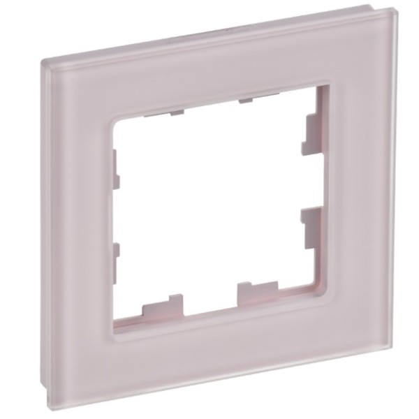 BRITE Рамка 1-местная РУ-1-2-Бр стекло розовый матовый IEK