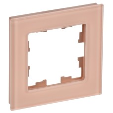 BRITE Рамка 1-местная РУ-1-2-БрП стекло персиковый матовый IEK
