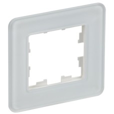 BRITE Рамка 1-местная РУ-1-2-Бр стекло белый RE IEK