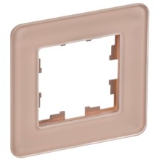 BRITE Рамка 1-местная РУ-1-2-Бр стекло дымчатый RE IEK