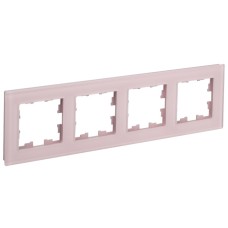BRITE Рамка 4-местная РУ-4-2-Бр стекло розовый матовый IEK