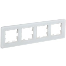 BRITE Рамка 4-местная РУ-4-2-Бр стекло белый RE IEK