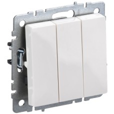BRITE Выключатель 3-клавишный 10А ВС10-3-0-БрБ белый