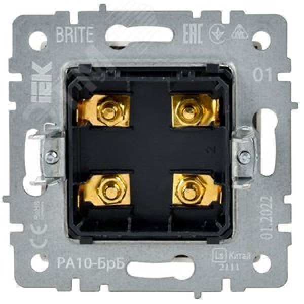 BRITE Аудиорозетка 4-местная РА10-БрБ белый IEK