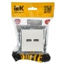 BRITE Розетка USB A+A 5В 3,1А РЮ10-1-БрБ белый IEK