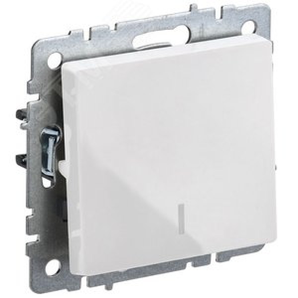 BRITE Выключатель 1-клавишный с индикацией 10А ВС10-1-1-БрБ белый IEK