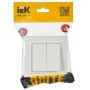 BRITE Выключатель 2-клавишный 10А в сборе ВСР10-2-0-БрБ белый IEK