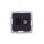 BRITE Розетка двойная TV+RJ45 кат.5E РТВ/РК12-БрЧ черный IEK