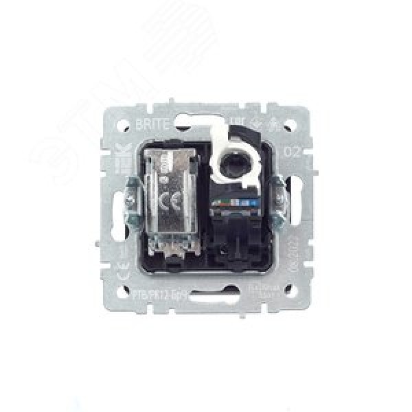 BRITE Розетка двойная TV+RJ45 кат.5E РТВ/РК12-БрЧ черный IEK