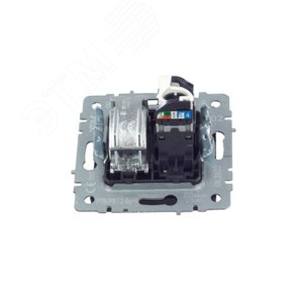 BRITE Розетка двойная TV+RJ45 кат.5E РТВ/РК12-БрЧ черный IEK