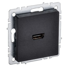 BRITE Розетка HDMI РHDMI-0-БрЧ черный IEK