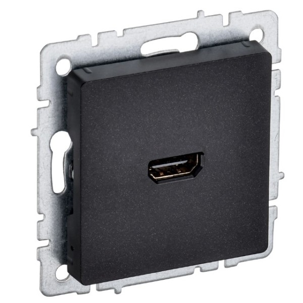 BRITE Розетка HDMI РHDMI-0-БрЧ черный IEK