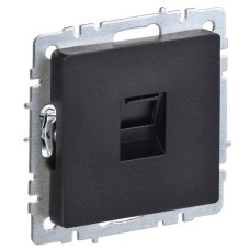 BRITE Розетка компьютерная RJ45 кат.5E РК10-БрЧ черный IEK