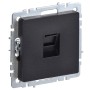 BRITE Розетка компьютерная RJ45 кат.5E РК10-БрЧ черный IEK