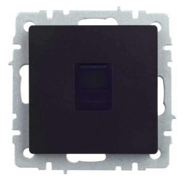 BRITE Розетка компьютерная RJ45 кат.5E РК10-БрЧ черный IEK