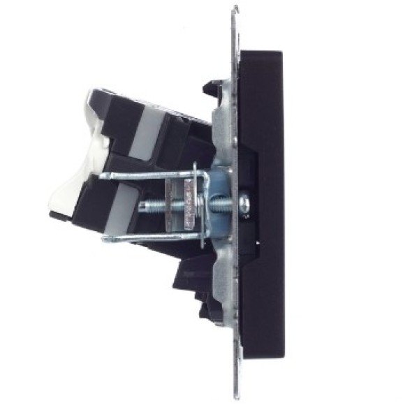 BRITE Розетка компьютерная двойная RJ45 кат.5E РК10-2-БрЧ черный IEK