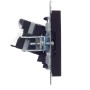 BRITE Розетка компьютерная двойная RJ45 кат.5E РК10-2-БрЧ черный IEK