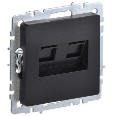 BRITE Розетка двойная RJ11+RJ45 кат.5E РК/Т12-БрЧ черный IEK