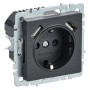 BRITE Розетка 1-местная с заземлением с защитными шторками 16А с USB A+A 5В 2,1А РЮш10-1-БрЧ черный IEK
