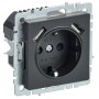 BRITE Розетка 1-местная с заземлением с защитными шторками 16А с USB A+A 5В 3,1А РЮш10-2-БрЧ черный IEK