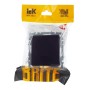 BRITE Розетка 1-местная с заземлением с защитными шторками и крышкой 16А IP44 РСбш10-3-44-БрЧ черный IEK