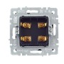 BRITE Аудиорозетка 4-местная РА10-БрЧ черный IEK