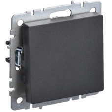 BRITE Выключатель 1-клавишный проходной 10А ВС10-1-6-БрЧ черный IEK