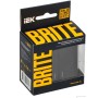 BRITE Выключатель 2-клавишный с индикацией для отелей 10А ВС10-2-9-БрЧ черный IEK