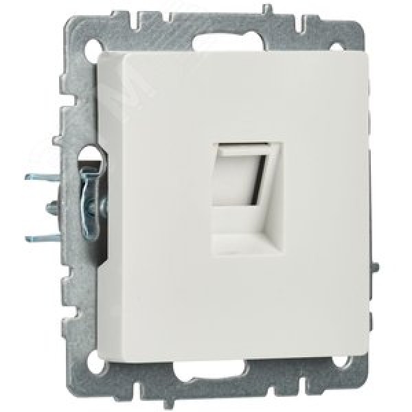 BRITE Розетка компьютерная RJ45 кат.5E РК10-БрБ белый IEK
