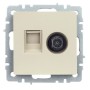 BRITE Розетка двойная TV+RJ45 кат.5E РТВ/РК12-БрКр бежевый IEK