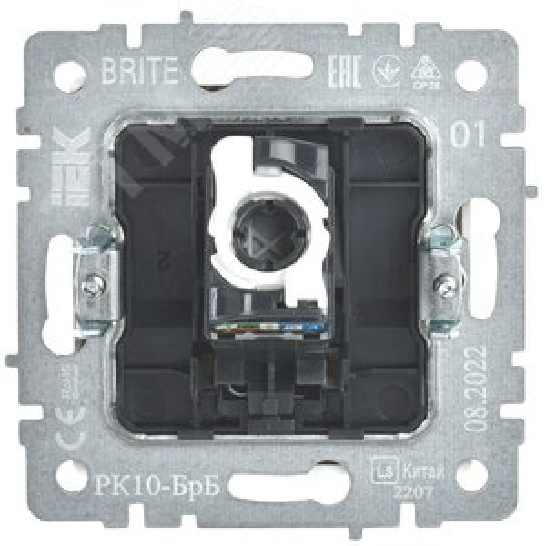 BRITE Розетка компьютерная RJ45 кат.5E РК10-БрБ белый IEK