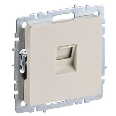 BRITE Розетка компьютерная RJ45 кат.5E РК10-БрКр бежевый IEK