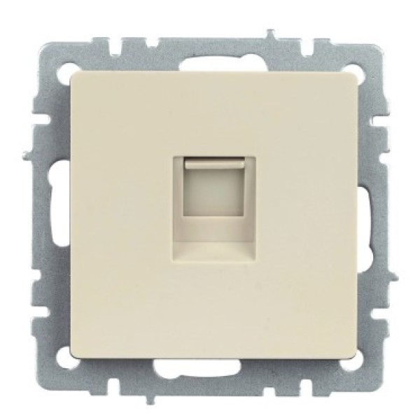 BRITE Розетка компьютерная RJ45 кат.5E РК10-БрКр бежевый IEK